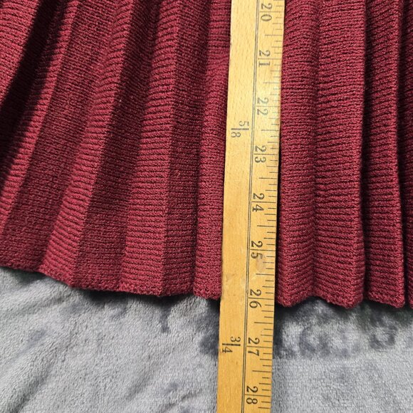Vintage St John Neiman Marcus Sweater Skirt Womens Medium Red Knit 2 Piece 80s - Picture 12 of 16